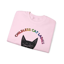 Load image into Gallery viewer, Childless Cat Ladies Against Fascism Unisex Sweatshirt
