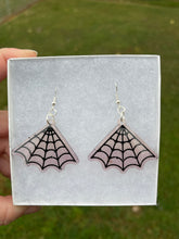 Load image into Gallery viewer, Light Pink Spiderweb Earrings
