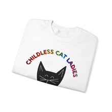 Load image into Gallery viewer, Childless Cat Ladies Against Fascism Unisex Sweatshirt
