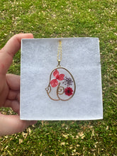 Load image into Gallery viewer, Red &amp; Purple Floral Boob Necklace
