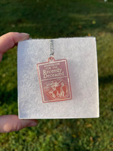 Load image into Gallery viewer, Purple &amp; Red Handbook of the Recently Deceased Necklace

