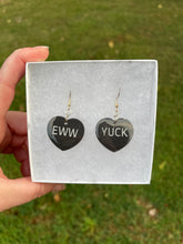 Load image into Gallery viewer, Eww Yuck Heart Earrings

