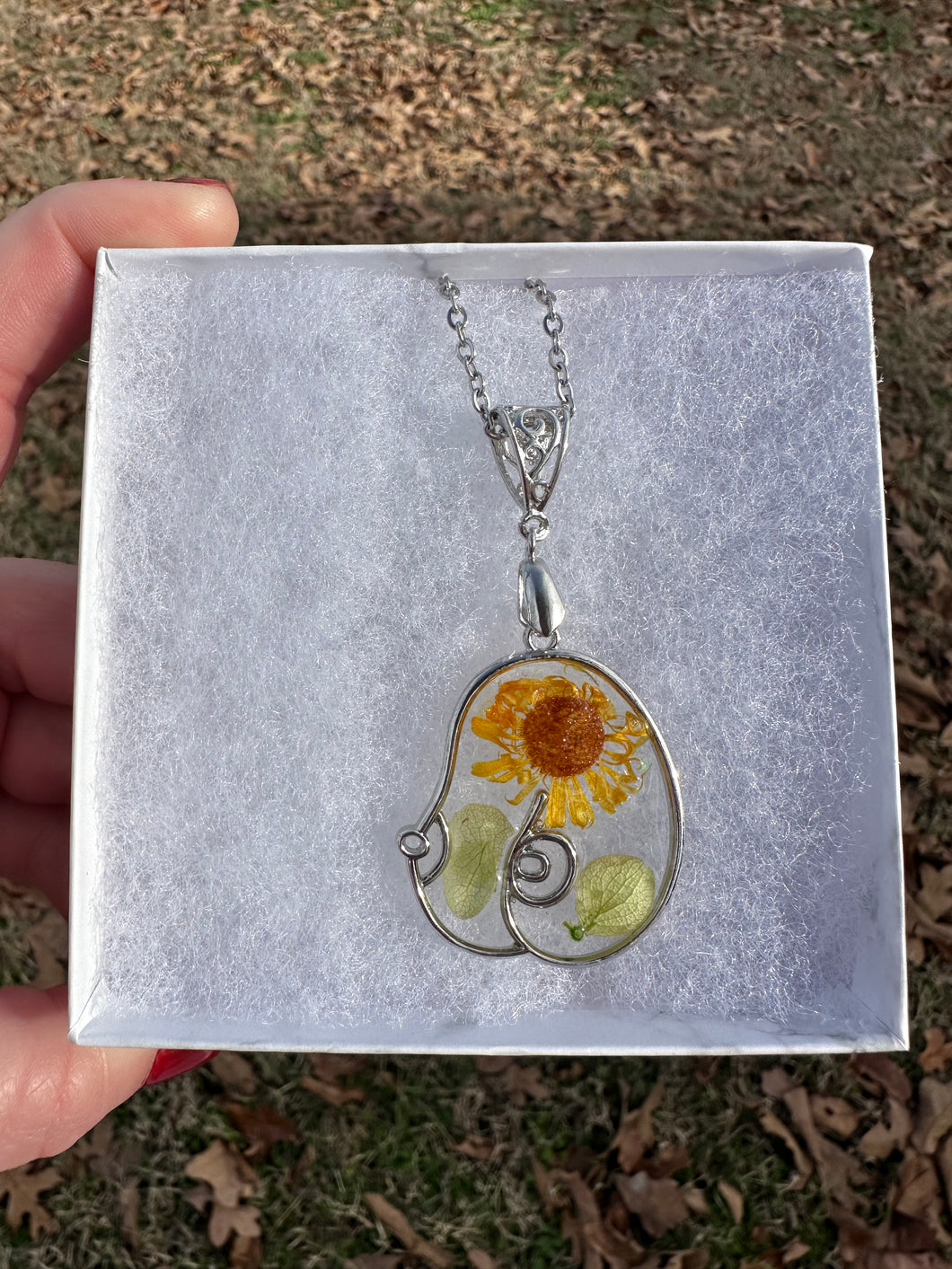 Yellow & Green Floral Boob Necklace