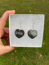 Load image into Gallery viewer, Eww Yuck Heart Earrings
