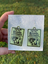Load image into Gallery viewer, Lime Green Handbook of the Recently Deceased Earrings
