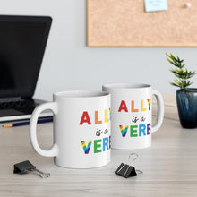 Load image into Gallery viewer, Ally is a Verb Rainbow Mug
