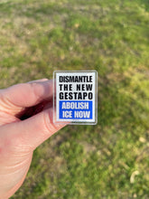 Load image into Gallery viewer, Dismantle the New Gestapo Pin

