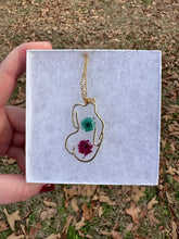Load image into Gallery viewer, Turquoise &amp; Burgundy Floral Body Necklace
