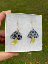 Load image into Gallery viewer, Blue &amp; Green Mushroom Earrings
