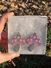Load image into Gallery viewer, Pink &amp; Color Changing Mushroom Earrings
