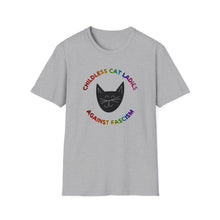 Load image into Gallery viewer, Childless Cat Ladies Against Fascism Unisex T-Shirt
