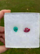 Load image into Gallery viewer, Teal &amp; Pink Alien &amp; UFO Earrings
