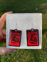 Load image into Gallery viewer, Black &amp; Red Goosebumps Earrings
