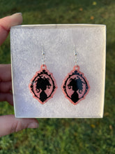 Load image into Gallery viewer, Pink Medusa Silhouette Earrings
