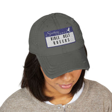Load image into Gallery viewer, Embroidered Bible Belt Queers Distressed Dad Hat
