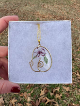 Load image into Gallery viewer, Purple &amp; Green Floral Boob Necklace
