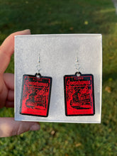 Load image into Gallery viewer, Black &amp; Red Goosebumps Earrings
