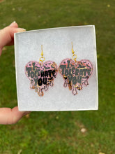 Load image into Gallery viewer, Pink &amp; Gold I Tolerate You Earrings
