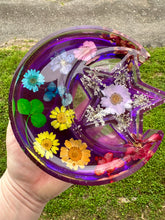 Load image into Gallery viewer, Rainbow Floral Crescent Moon &amp; Star Catch-All Tray
