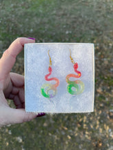 Load image into Gallery viewer, Rainbow Snake Earrings
