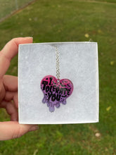 Load image into Gallery viewer, Pink &amp; Purple I Tolerate You Necklace
