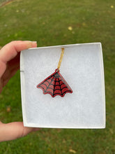 Load image into Gallery viewer, Red Spiderweb Necklace
