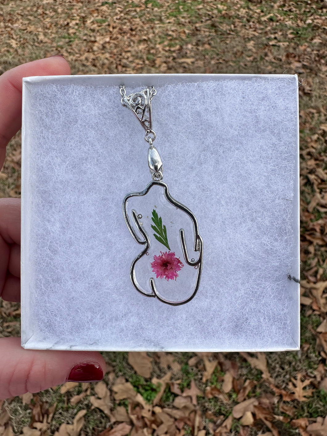 Pink & Green Floral Body Necklace