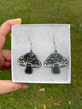 Load image into Gallery viewer, Black Mushroom Earrings
