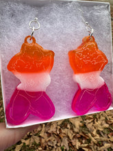 Load image into Gallery viewer, Lesbian Pride Cloudy Goddess Earrings
