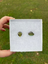 Load image into Gallery viewer, Green Alien &amp; UFO Earrings
