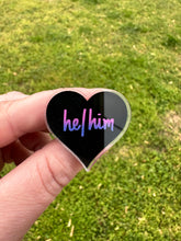 Load image into Gallery viewer, He / Him Pronoun Heart Pin
