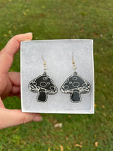 Load image into Gallery viewer, Black Mushroom Earrings

