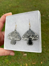 Load image into Gallery viewer, Black Mushroom Earrings
