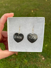 Load image into Gallery viewer, Eww Yuck Heart Earrings
