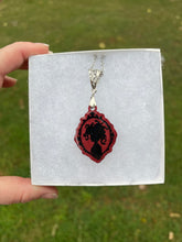 Load image into Gallery viewer, Red Medusa Silhouette Necklace
