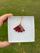 Load image into Gallery viewer, Red Spiderweb Necklace
