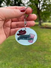 Load image into Gallery viewer, Yeehaw Fuck the Law Keychain

