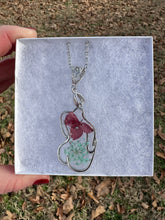 Load image into Gallery viewer, Burgundy &amp; Light Blue Floral Body Necklace
