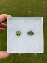 Load image into Gallery viewer, Green Alien &amp; UFO Earrings

