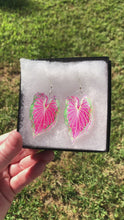 Load and play video in Gallery viewer, Pink Leaf Earrings No
