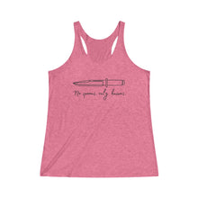 Load image into Gallery viewer, No Spoons Only Knives Femme Fit Racerback Tank
