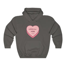 Load image into Gallery viewer, Love is a Verb Hooded Sweatshirt
