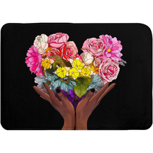 Load image into Gallery viewer, Bath Mats : Floral Rainbow Heart

