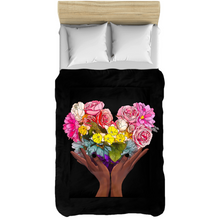 Load image into Gallery viewer, Comforters : Floral Rainbow Heart

