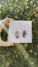 Load and play video in Gallery viewer, Amethyst Coffin Earrings

