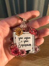 Load image into Gallery viewer, Your Softness is Your Superpower Keychain
