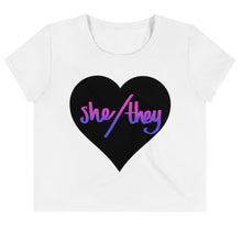 Load image into Gallery viewer, She / They Pronoun Crop Top

