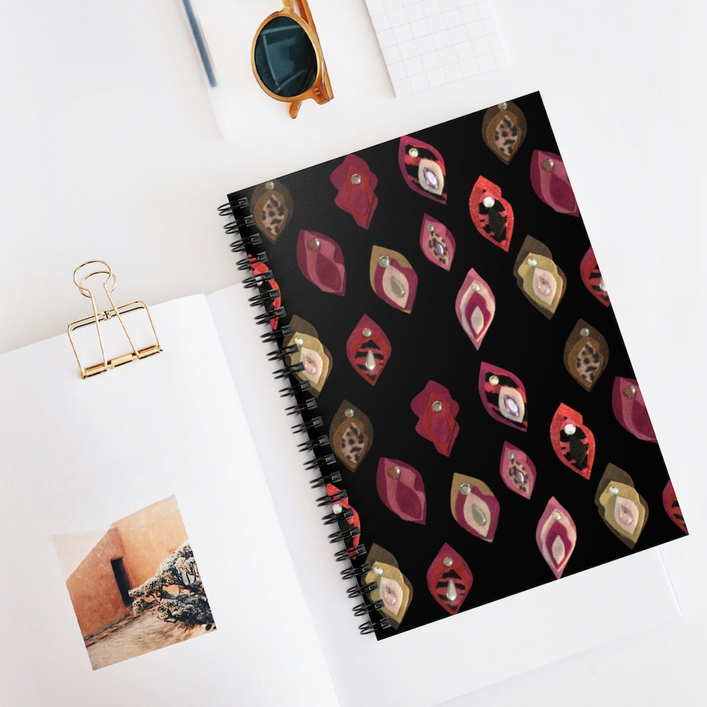 Vulva Collage Spiral Notebook - Ruled Line