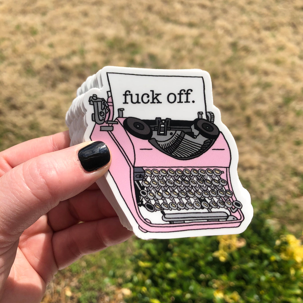 Fuck Off Typewriter Sticker