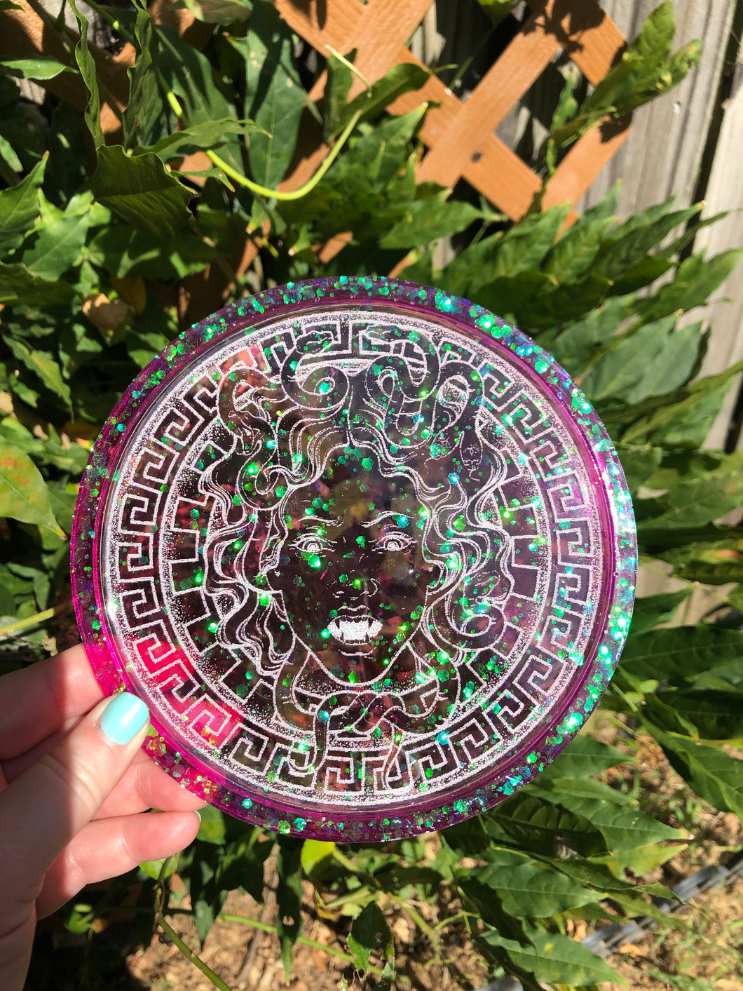 Pink Medusa Jewelry Trinket Dish